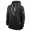 Nike Black Atlanta Falcons Sideline Offensive Set Play Performance Pullover Hoodie In Black