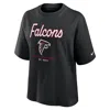 Nike Atlanta Falcons Essential Script Boxy  Women's Nfl T-shirt In Black