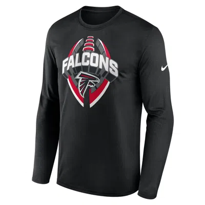 Nike Atlanta Falcons Legend Icon  Men's Dri-fit Nfl Long-sleeve T-shirt In Black