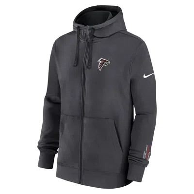Nike Atlanta Falcons Playbook Page Club  Men's Nfl Full-zip Hoodie In Black