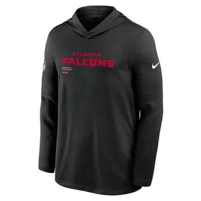 Nike Black Atlanta Falcons Sideline Pure Fury Performance Long Sleeve Hoodie T-shirt
