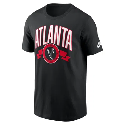 Nike Atlanta Falcons Rewind Front And Back Hit Essential  Men's Nfl T-shirt In Black