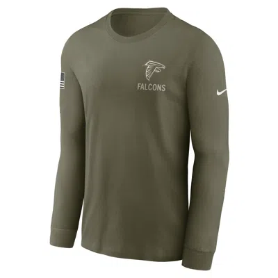 Nike Atlanta Falcons Salute To Service  Men's Nfl Long-sleeve T-shirt In Green