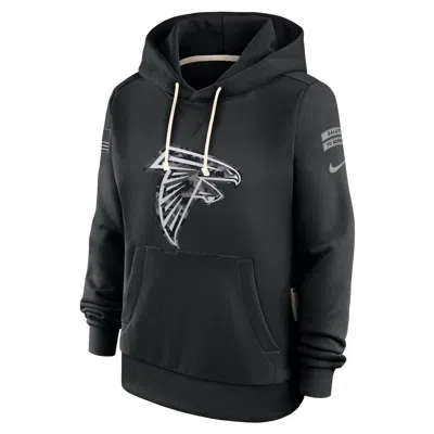 Nike Atlanta Falcons Salute To Service Sideline  Women's Dri-fit Nfl Pullover Hoodie In Black