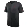 Nike Black Atlanta Falcons Sideline Uv Performance Coach Shirt In Black