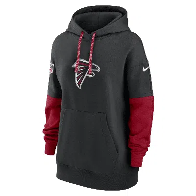 Nike Atlanta Falcons Sideline Essential  Women's Nfl Pullover Hoodie In Black