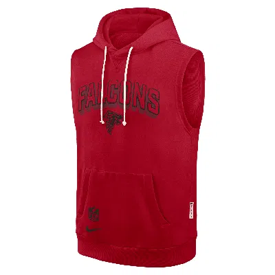Nike Atlanta Falcons Sideline  Men's Dri-fit Nfl Sleeveless Pullover Hoodie In Red