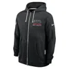 Nike Black Atlanta Falcons Sideline Standard Issue Utility Player Dri-fit Full-zip Hoodie In Black