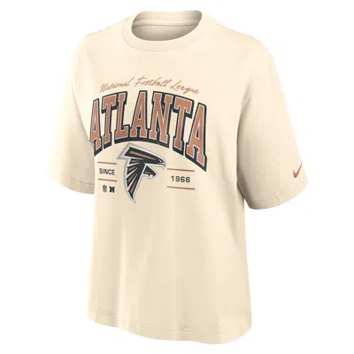 Nike Atlanta Falcons Vintage Mod Boxy  Women's Nfl T-shirt In Neutral