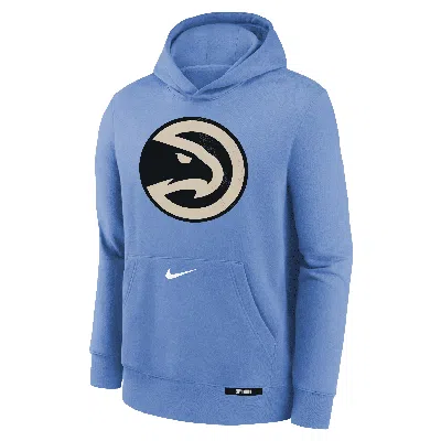 Nike Atlanta Hawks Club City Edition Big Kids'  Nba Pullover Hoodie In Blue