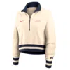 Nike Tan Auburn Tigers Legacy Half-zip Sweatshirt In Brown