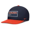 Nike Men's Navy/orange Auburn Tigers 2025 On-field Patch Pro Dri-fit Snapback Hat In Blue