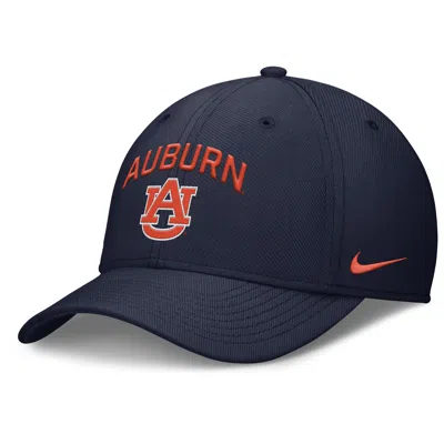 Nike Auburn On-field Rise Swoosh  Men's Dri-fit College Hat In Blue