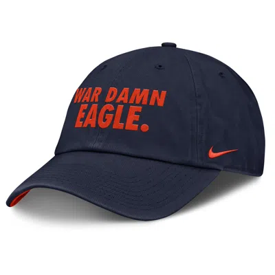 Nike Auburn Primetime Chant Club  Unisex College Adjustable Hat In Blue