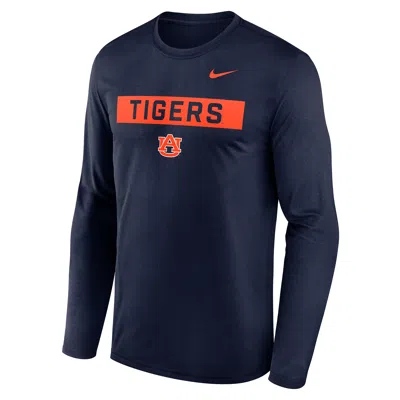 NIKE AUBURN PRIMETIME LEGEND 2-HIT  MEN'S DRI-FIT COLLEGE LONG-SLEEVE T-SHIRT,1015865364