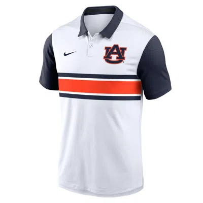 Nike Auburn Primetime Vapor Pattern  Men's Dri-fit College Polo In White