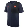 Nike Navy Auburn Tigers 2025 Sideline Uv Dri-fit Coach T-shirt In Blue