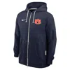 Nike Auburn Sideline  Men's Dri-fit College Full-zip Hoodie In Blue