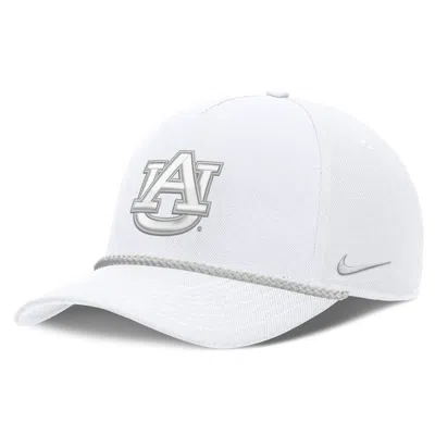 Nike Auburn Sideline Rope Rise  Unisex College Adjustable Hat In White