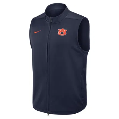 Nike Auburn Victory  Men's Therma-fit College Full-zip Vest In Blue