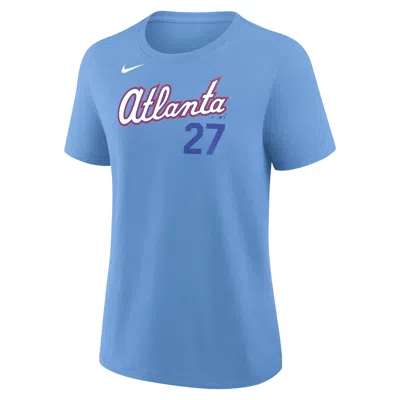 Nike Austin Riley Atlanta Braves City Connect  Women's Mlb T-shirt In Blue
