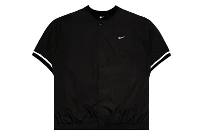 Pre-owned Nike Authentics Short Sleeve Basketball Warm Up Shirt Black