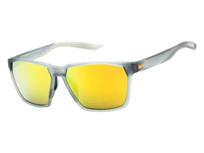 Pre-owned Nike Averick Rectangular Sunglasses Atte Wolf Grey Brown ( Averick 01259) In Matte Wolf Grey Brown (maver