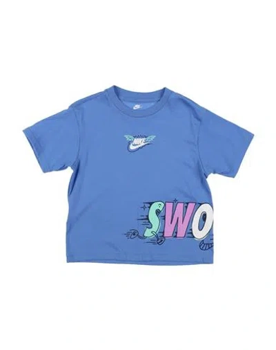 Nike Babies'  B Nsw Art Rlxd Ss Gfx Toddler Boy T-shirt Light Blue Size 7 Cotton, Polyester