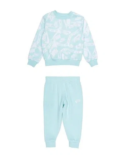 Nike Babies'  B Nsw Club Aop Set Toddler Boy Tracksuit Turquoise Size 7 Cotton, Polyester In Blue