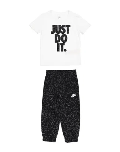 Nike Babies'  B Nsw Club Ssnl Pant Set Toddler Boy Tracksuit White Size 7 Cotton, Polyester