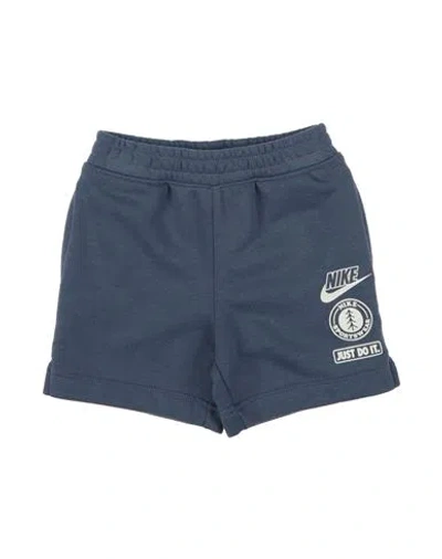 Nike Babies'  B Nsw Lnt Ft Taping Short Toddler Boy Shorts & Bermuda Shorts Slate Blue Size 6 Cotton, Polyest