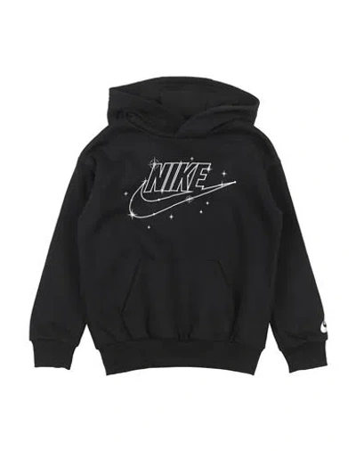 Nike Babies'  B Nsw Shine Flc Po Hoodie Toddler Boy Sweatshirt Black Size 7 Cotton, Polyester