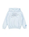 Nike Babies'  B Nsw Shine Flc Po Hoodie Toddler Boy Sweatshirt Sky Blue Size 7 Cotton, Polyester
