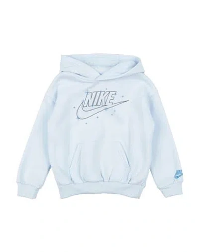 Nike Babies'  B Nsw Shine Flc Po Hoodie Toddler Boy Sweatshirt Sky Blue Size 7 Cotton, Polyester