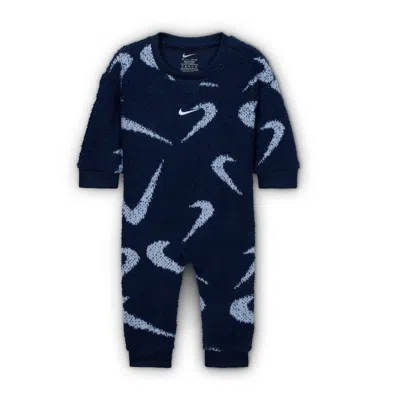 Nike Baby (0-) Boucle Jacquard Coverall In Black