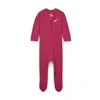 Nike Baby (0-9m) Ribbed Viscose Footed Coverall In Pink