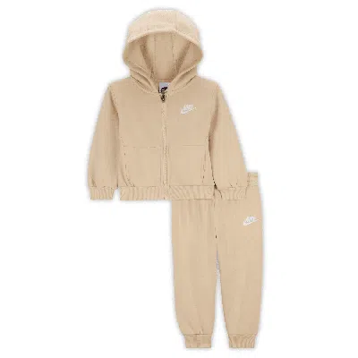 Nike Baby (12-24m) 2-piece Full-zip Club Set In Brown