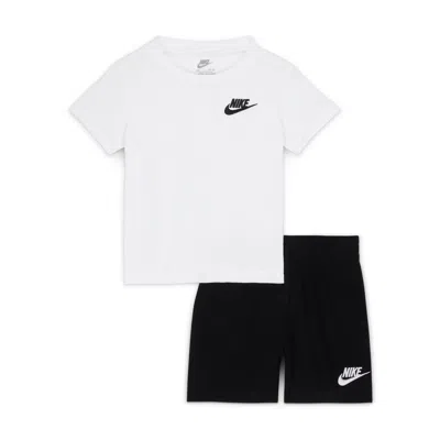 Nike Baby (12-) 2-piece Knit Shorts Set In White