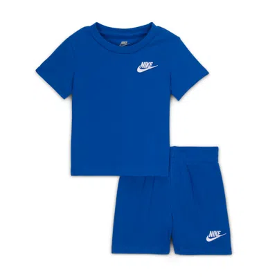 Nike Baby (12-) 2-piece Knit Shorts Set In Blue