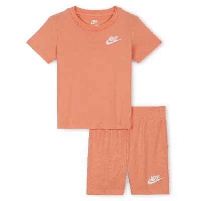 Nike Baby (12-24m) 2-piece Knit Shorts Set In Orange