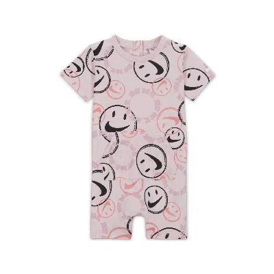 Nike Baby (12-24m) Printed Happy Romper In Pink