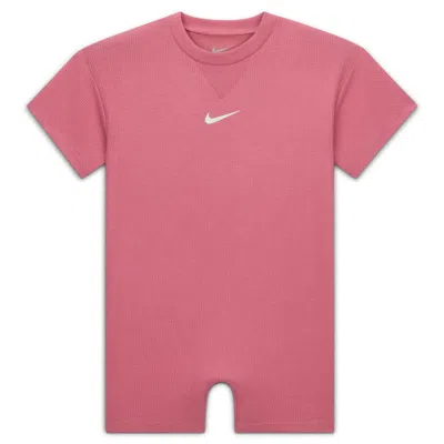 Nike Baby (12-24m) Waffle Romper In Pink
