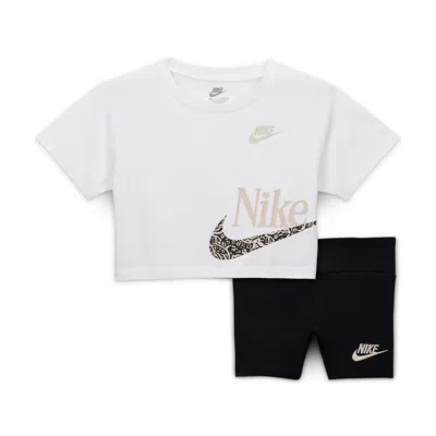 Nike Baby (12-24m) Wild Flower Boxy T-shirt And Shorts Set In White