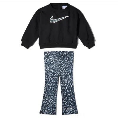 Nike Baby (12-24m) Crew And Printed Leggings Set In Black