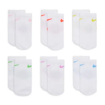 Nike Baby (12-24m) Smiley Ankle Socks (6 Pairs) In Multi