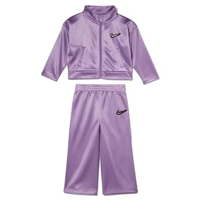 Nike Baby (12-24m) Swoosh Sparkle 2-piece Track Set In Purple