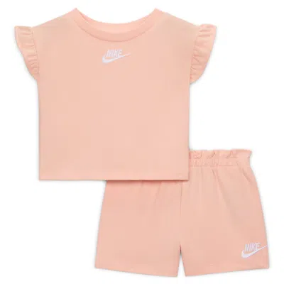 Nike Baby 2-piece Baby French Terry Set In Orange