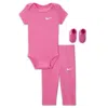 Nike Baby 3-piece Pointelle Set In Pink