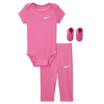 Nike Baby 3-piece Pointelle Set In Pink