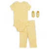Nike Baby 3-piece Pointelle Set In Yellow